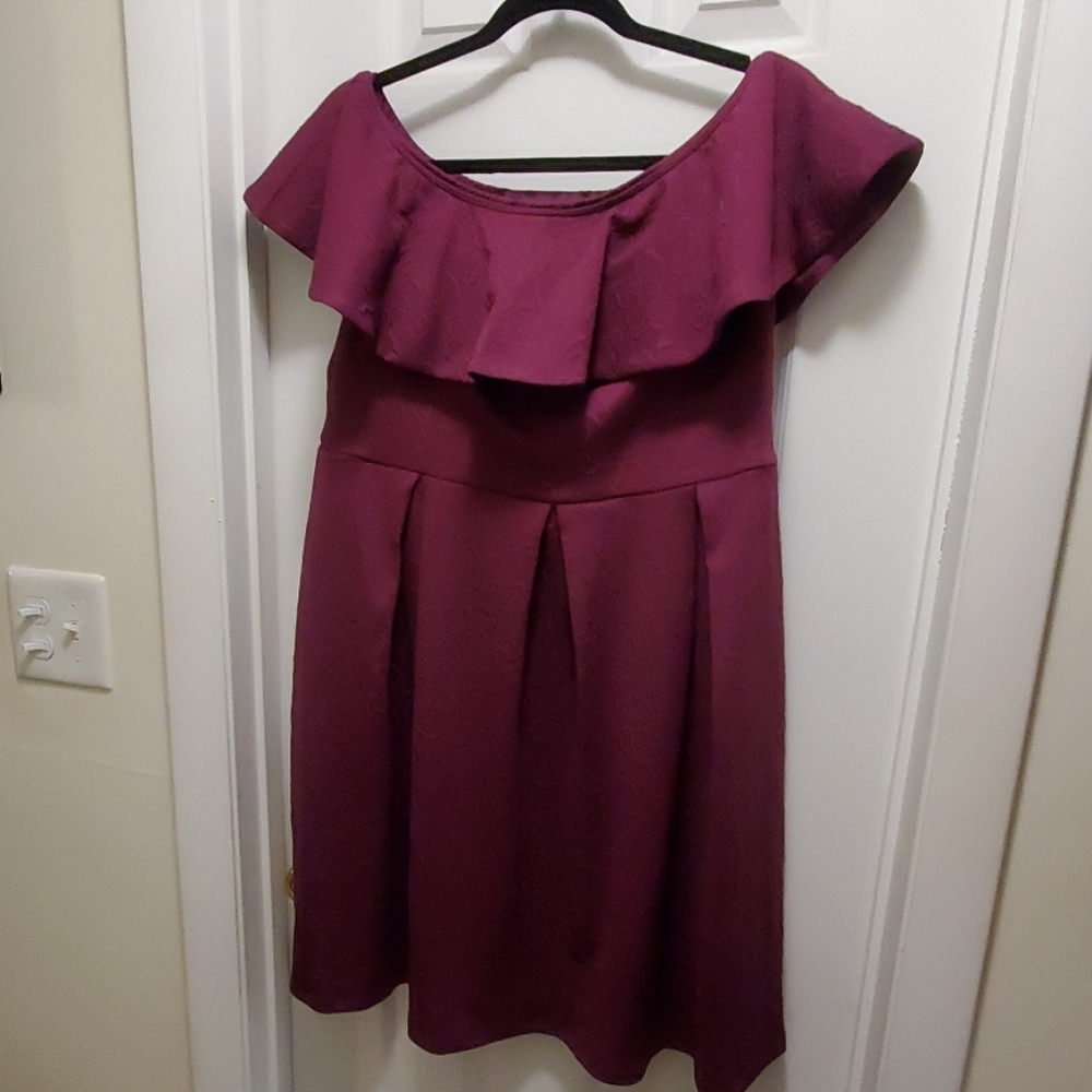 Like New ASOS Curve Bardot skater dress